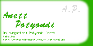 anett potyondi business card